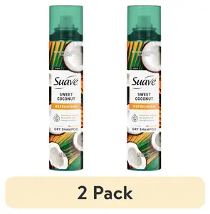 (2 Pack) Suave Sweet Coconut Refreshing Dry Shampoo, for Reviving Dull or Limp Hair, 4.3 Oz Suave Brands LLC