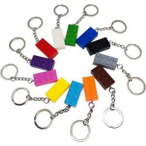 12 Pcs Building Block Keychain, 12 Colors Brick Keyrings for Birthday, Party Bag Fillings, Rewards, Party Supplies, Pendant, Decoration Gifts