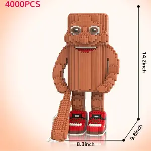 [New Medium】Tung Tung Tung Sahur - 4000PCS Multi color compressed link small building block series