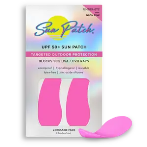 Sun Patch Under-Eye Pink UV Protection Gentle Sunscreen Hypoallergenic Sensitive Skin Care UPF 50+ Waterproof Reusable