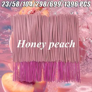 Peach Scented Aromatherapy Sticks 22cm Long Bamboo Sticks, Long-Lasting Fragrance for Home Decoration, Yoga Meditation, Festivals, Incense