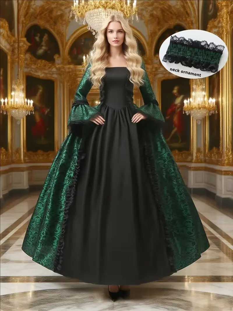 embroidered renaissance dress cotton linen under $100 Phoenix 24 main image 1