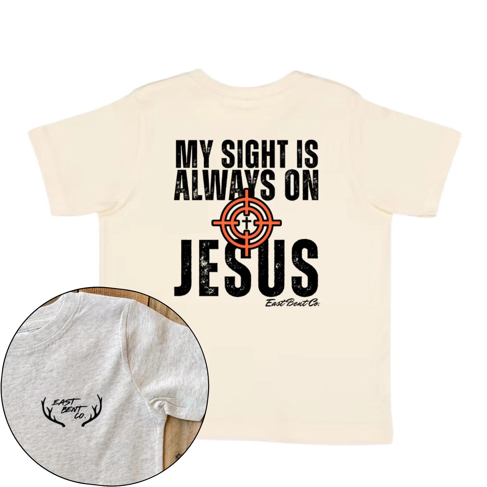 Christian Faith Jesus T-Shirt My Sight is Always On Jesus Religious Scripture Shirt Church Worship Outfit Christian Gift Inspirational Bible Verse Tee Gift for Boys Girls Trending Tee
