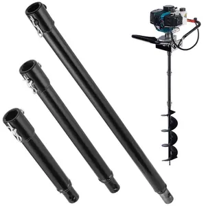 3 count Auger Extension Drill Bits, 3/4 Shaft Earth Auger Drill Bit Extension, Auger Drill Bit Extension Bar, Garden Spiral Hole Drill Bit Extension Rod,  Hole Digger Replacement