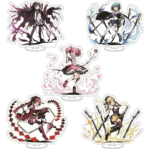 16CM Anime Puella Magi Madoka Magica Akemi Homura Kaname Madoka Miki Sayaka Tomoe Mami Cos Acrylic Figure Stand Gifts Ornaments
