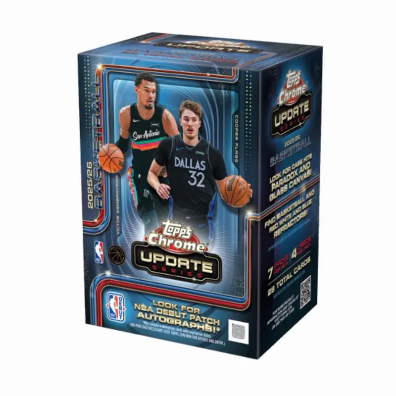 2025/26 Topps NBA Chrome Update Series Basketball Trading Card Value Box