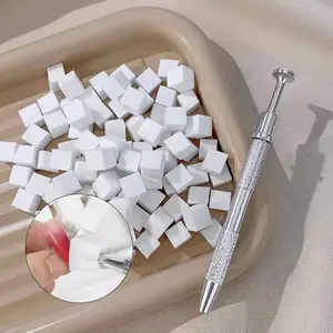 50Pcs Square Nail Art Sponge Set Gradient Nail Brushes Gel Polish DIY Design Nail Sponge Grab Pen Manicure Supplies Tools