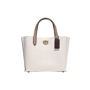 COACH Willow 24 Pebbled Leather Tote Bag With Detachable Strap For Women