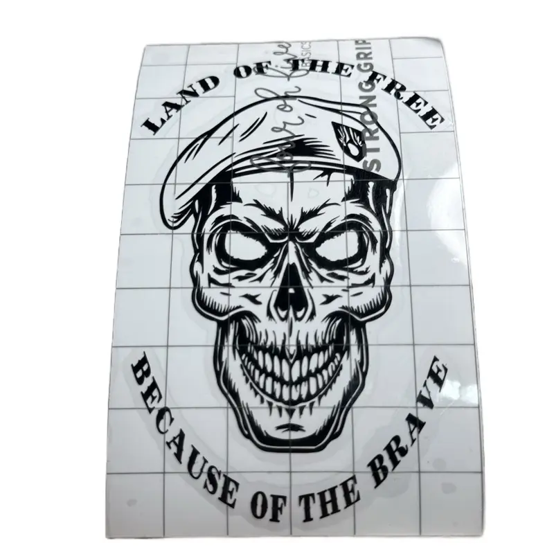 Strong Grip Land of the Free Because of the Brave Custom Permanent Decal Many Colors for Cars Trucks Welding Hood Tool Box Strong Design car stickers