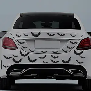 27Pcs/1 Set Halloween Bats Pattern Car Stickers, Automobile Decals, Bumper Sticker for Cars, Trucks, SUVs, Windows, Exterior Decoration Decals, Self Adhesive DIY Home, Party Doors, Windows, Glass Wall Decals, Laptop, Luggage Stickers, Festival Gift