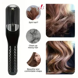 1 cordless rechargeable split hair clipper, cordless split hair trimmer, suitable for damaged, dry, fragile, curly, curly or straight hair, portable USB charging trimmer, solves the problem of dry and damaged hair, Christmas gift, Hair Styling Tools