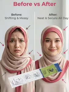 6pcs scarf shaper hijab tape Fixed Sticker Anti-Slip Stickers