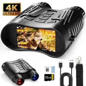 Portable Night Vision Goggles, 3.2-Inch/4.2-Inch HD Screen,8X Zoom, Infrared Adjustment, 32GB Memory Card,Outdoor Camping Essential