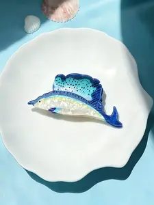 Cute Cartoon Ocean Animal Hair Clip, Creative Large Sharp Mouth Fish Ponytail Holder, Shark Hair Accessory for Summer Beach Vacation