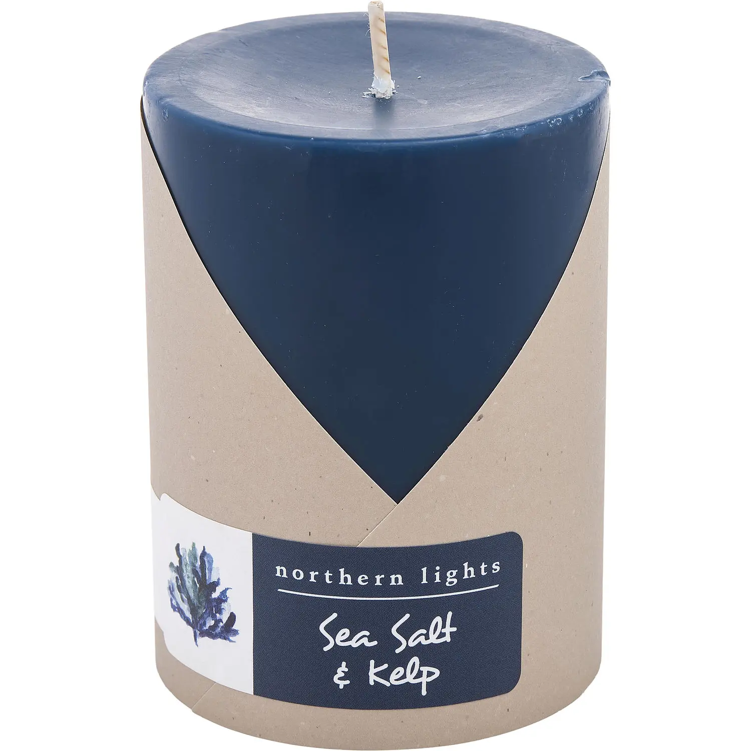 Sea Salt & Kelp By Northern Lights One Pillar Candle. For Unisex
