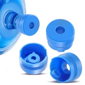 Silicone Water Jug Cap, 3 Counts/set Reusable Spill-Proof & Dust-Proof Water Bottle Cap, Food Grade Silicone Replacement Lids for 3 & 5 Gallon 55mm Bottles, Mini Replacement Water Bottle Cover, Leak-Proof Drinkware Tops with Handle for Home, Office, Dorm
