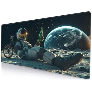 Astronaut Pattern Mouse Pad, Rectangle Gaming Mouse Pad, Computer Keyboard Pad, Office Desk Keyboard Mat for Home Office Desk