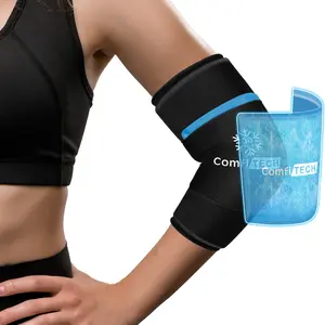 Dual-Gel Elbow Ice Pack Wrap, Multi-Use Ice Pack for Elbow, Arm, Knee and Calf, Flexible Ice Sleeve for Tennis Elbows, Golfers Arm, Muscle Relaxation, Medium