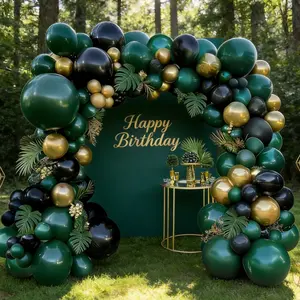 163 Pieces Gold Balloon Party Wreath Arch Set, Jungle Themed Birthday Parties, Bachelor Parties, Graduation Ceremonies