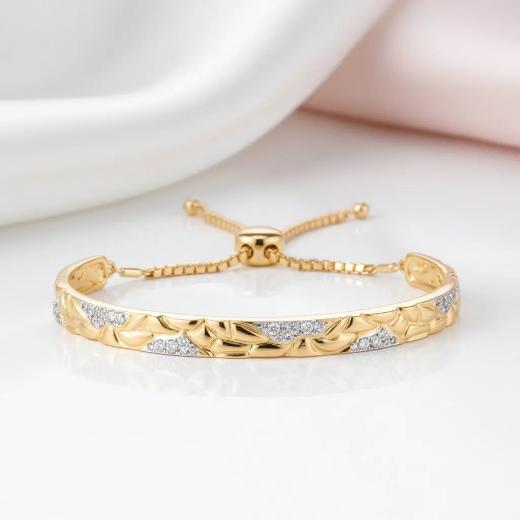 Diamond Option Adjustable Bolo Bracelet
