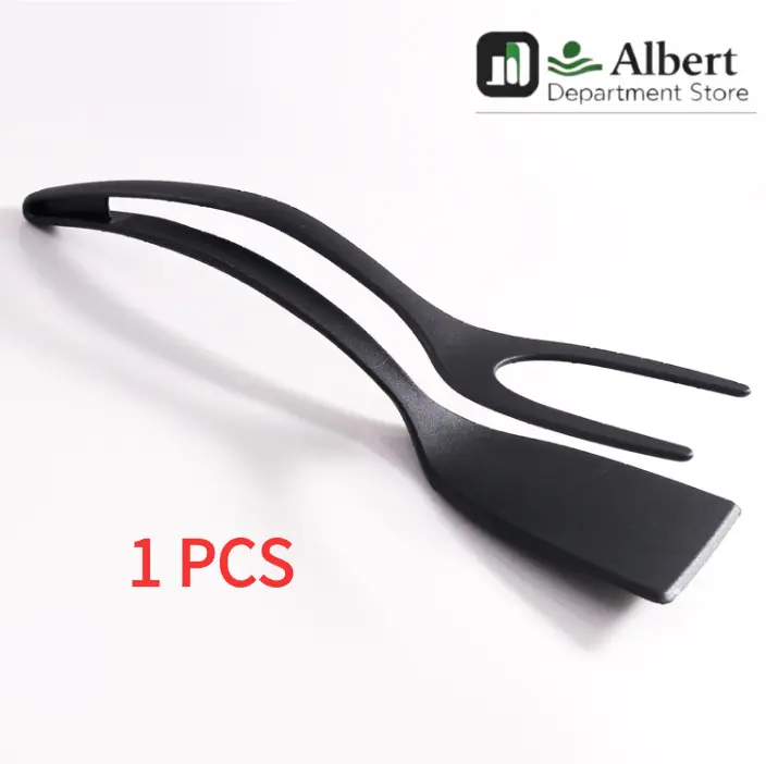 1 PCS 2-in-1 Turner Tongs, Nonstick Heat-Resistant Spatula with Ergonomic Design for Camping, Grilling, and Cooking, Heat-Resistant Material, Home Kitchens