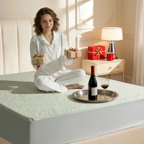 Shilucheng Soft Bamboo Cooling Mattress Protector (60"x80"), OEKO-TEX Certified, 360° Waterproof Shield for Spills, Anti-mite Hypoallergenic, Wrinkle Resistant, Flat Weave, Noiseless Breathable, Machine Washable for Simple Upkeep, 6-18 Inch Deep Pocket