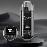 Cotsoco Nose Hair Trimmer for Men Women, Type-C Rechargeable Painless Eyebrow Facial Hair Shaver, Portable LED Display Waterproof Dual Edge Blades, IPX7 | Safe Distance Trimming
