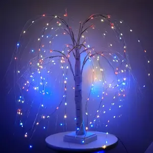 192 LED Willow Tree Lights, Fairy Twinkling Lamp with 8 Modes, Adjustable Branches, Artificial Tabletop Tree for Bedroom, Living Room, Patio, Party Decor, Battery Powered (Batteries Not Included)