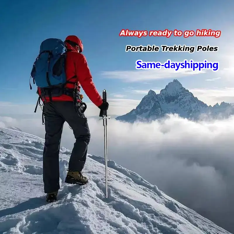 Outdoor Trekking Poles—Retractable, portable safety tools for everyday use, featuring a slip-resistant design crafted specifically for outdoor enthusiasts. These durable poles make the perfect gift for hikers—retractable and versatile trekking poles.