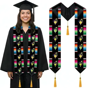 Class of 2026 Mexican Graduation Stole 72'' Hispanic Embroidered Sarape Sash for Unisex Latino Hispanic Students Graduation Gift