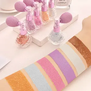 Shimmer Puff Spray (Unscented) Silver Glitter Spray for Body, Face, Hair,Nail, Clothes -Body Shimmer Powder for HighlighterMakeup, Festival, Party, Concert, Rave AccessoriesEyeshadow Cosmetic  Pigment based hair clay