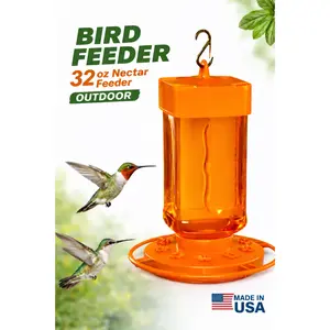 First Nature 3088 Oriole Bird Feeder 32 oz Nectar Feeder Outdoor