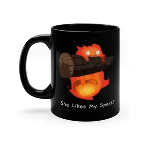 Howl's Moving Castle Inspired Mug, Fire Demon Calcifer mug, Calcifer's Spark, Gift for him, Gift for friend, Anime mug