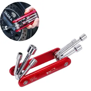 6 in 1 Folding Nut Driver Set SAE, Hex Nut Driver Set, Cr-V Steel Shank. Premium Portable Premium Aluminum Handle. Easy to Carry Out, 3/16, 1/4, 5/16, 11/32, 3/8, 7/16 inch