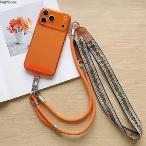 Woven Boho Smartphone Cellphone Mobile Phone Strap Crossbody - Adjustable Floral Flower Geometric Accessories, Multi-Use for Phones, Purses, Festival