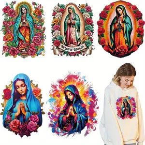 6pcs/set Colorful English Thermal Sticker On T-shirt Bag DIY A-levels Iron On Transfer For Clothing Beautiful Washable Patches On Clothes Handcraft