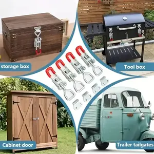 304 Stainless Steel Adjustable Belt Clips with Handle, Quick Release Bolt Level Clamps for Secure Fastening