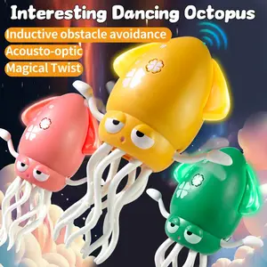 Upgraded Version Dancing Octopus Toy,Automatic Obstacle Avoidance,Electric Crawling Octopus Toy with LED Lights & Music,Rechargeable Magic Dancing Music Squid,Birthday Gifts.