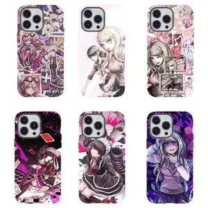 D-Danganronpa Collage Phone Case Y2K Aesthetic artoon Collage Back Cover Compatible for iPhone 17 16 15 14 13 12 11 and for Samsung Galaxy S21-S25 Perfect Gift for Fans Her/Him Girly Phone Cases