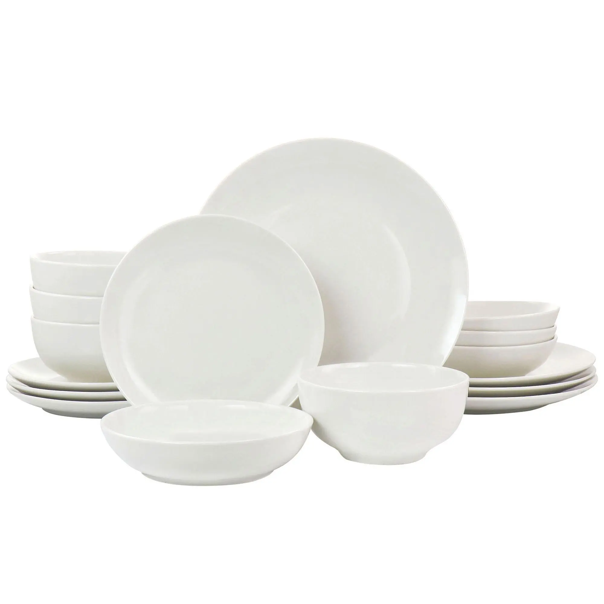 Elama Camellia 16 Piece Porcelain Bowl Dinnerwa re Set