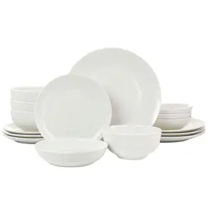 Elama Camellia 16 Piece Porcelain Bowl Dinnerwa re Set