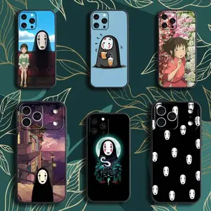 C-Cartoon H-Hayao Miyazaki Phone Case For iPhone 17,16,15,14,13,12,Pro,Max,Plus,Air, Black Soft Box