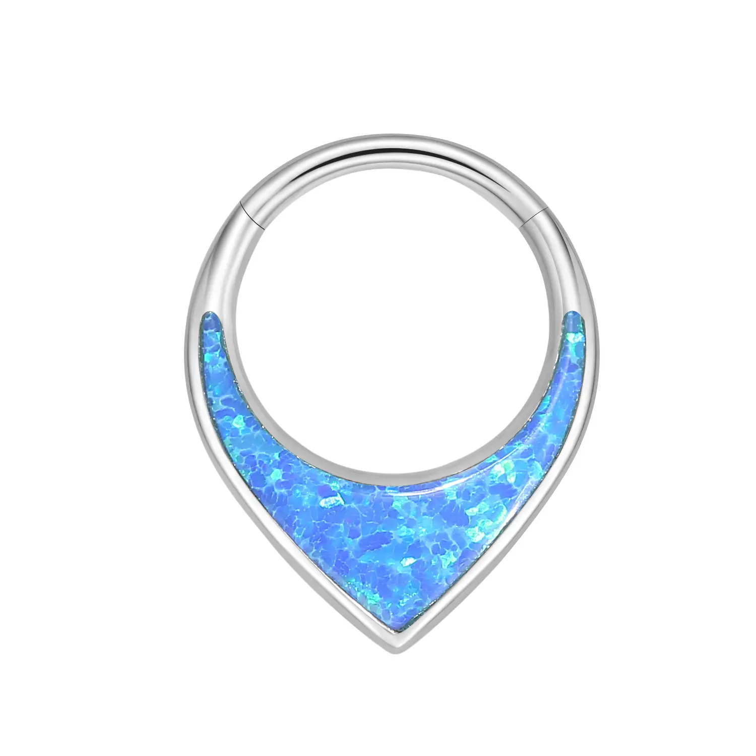 ASTM F136 Implant Grade Titanium Septum Hoop, 16G-18G Hinged Segment Clicker, Body-Safe Small Gauge Round Hoop Piercing Jewelry for Nose Ear Cartilage, Engagement Accessory, Body-Safe Piercing Jewelry, Small Gauge Piercing Jewelry
