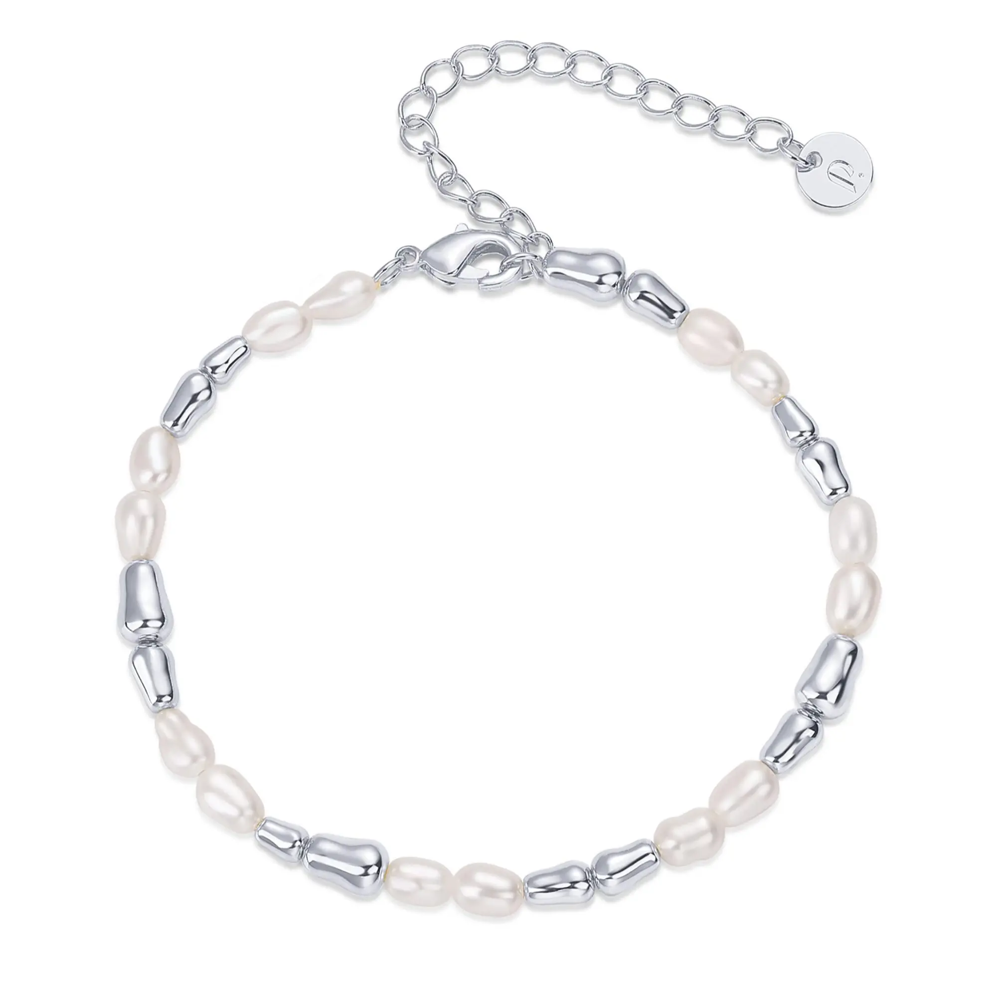 Pearls & Gold Beads - White Gold 