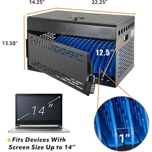 C16D-H - Locking Charging Cabinet for Chromebooks, iPads, and Laptops