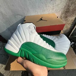 White Pebbled Leather High-Top Sneakers with Green Snakeskin Textured Overlay and Transparent Plastic Buckle