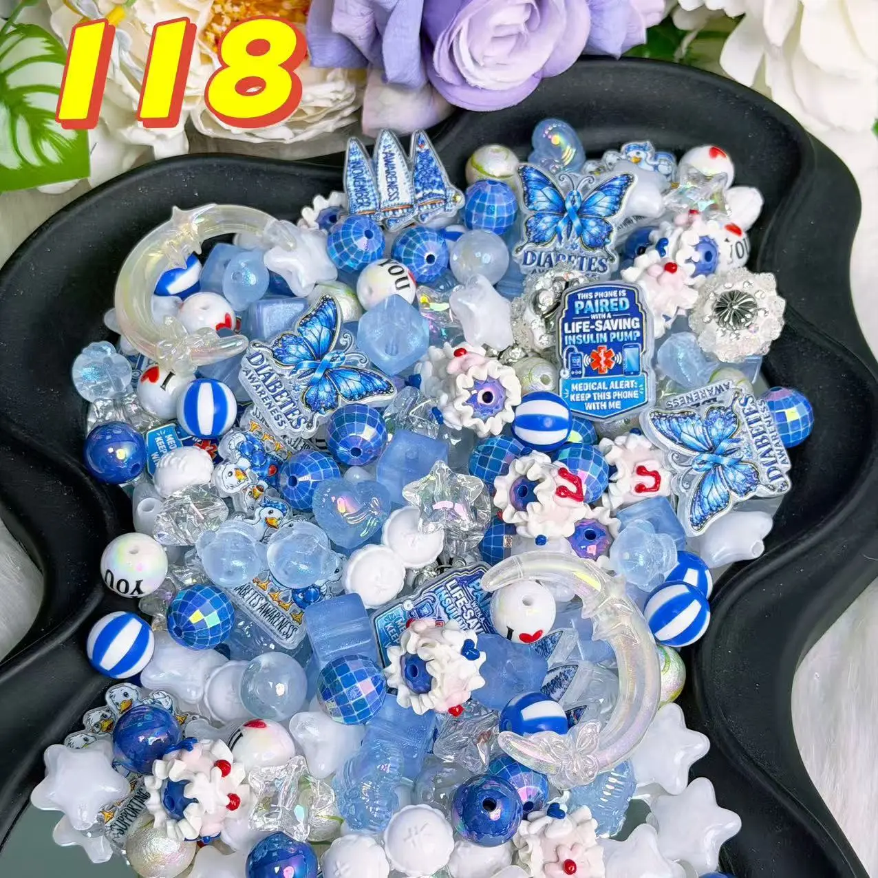 [[Buy 1 Get 1 Sample ] Rainbow-Daily New Arrivals |Acrylic Bead Mix for DIY Craft Beadable Pen Bracelets Phone Charms Necklaces Versatil