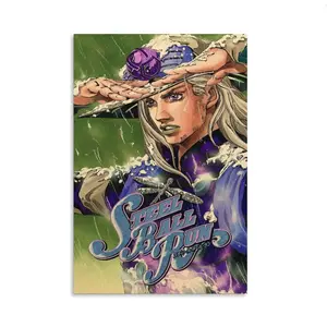 JOJO Anime Poster JoJos Bizarre Adventure Print Classic Anime Wall Art Home Decor for Fans 2026 Newest High Definition Canvas Painting Living Room Bedroom Decoration Unframed
