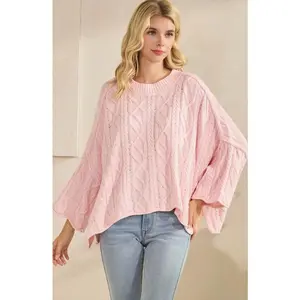 Easy Going Oversized Sweater - Light Pink