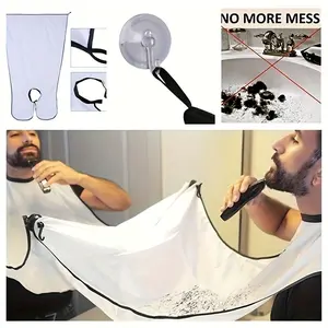 Men's Shaving Apron, Multifunctional Haircut Cloth, Beard Trimming, Styling, Portable No Installation, Best Gift for Father, Husband, Hair Cutting Accessories